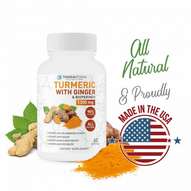Turmeric Curcumin with Ginger & BioPerine 60 Capsules TerraForm