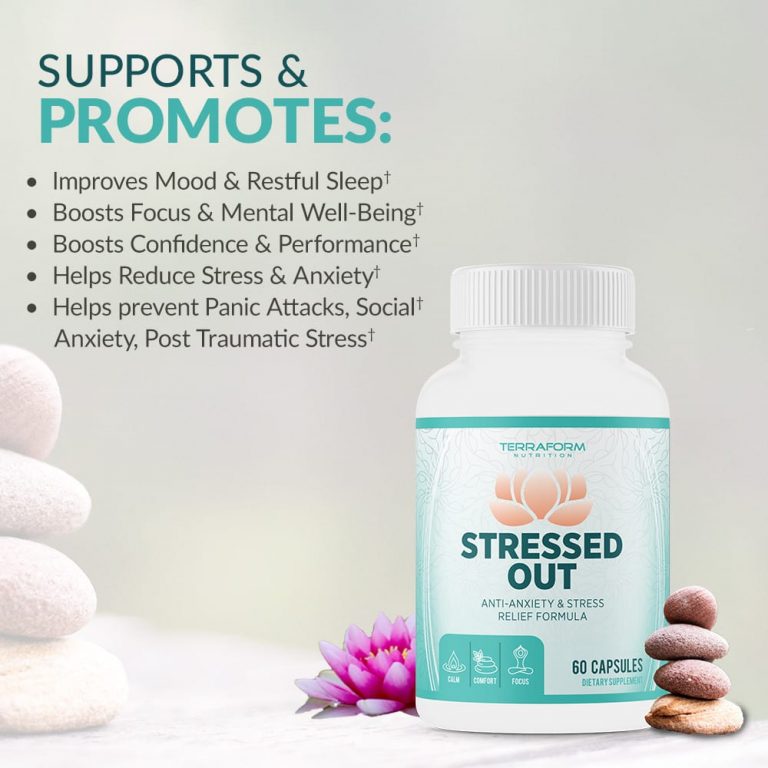 Stressed Out Natural Stress & Anxiety Relief Aid 60 Capsules USA