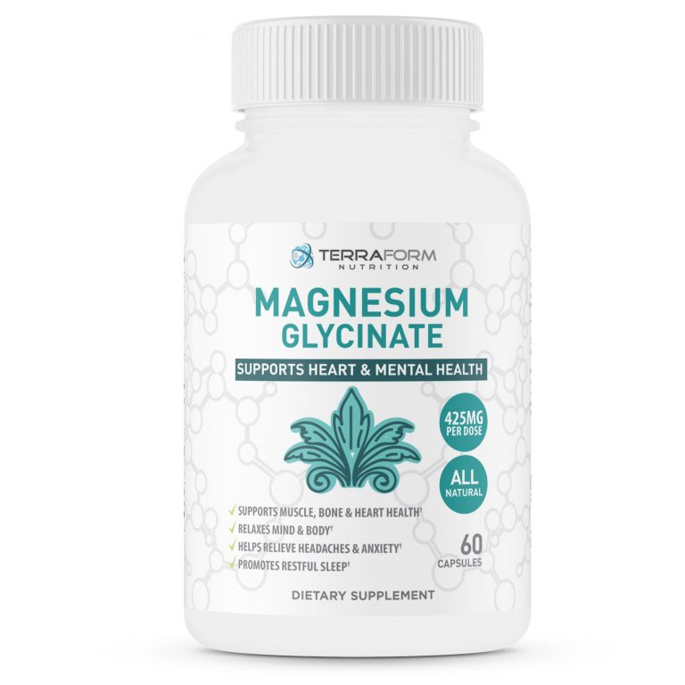 Advanced Magnesium Glycinate 425mg 100 Chelated 60 Capsules