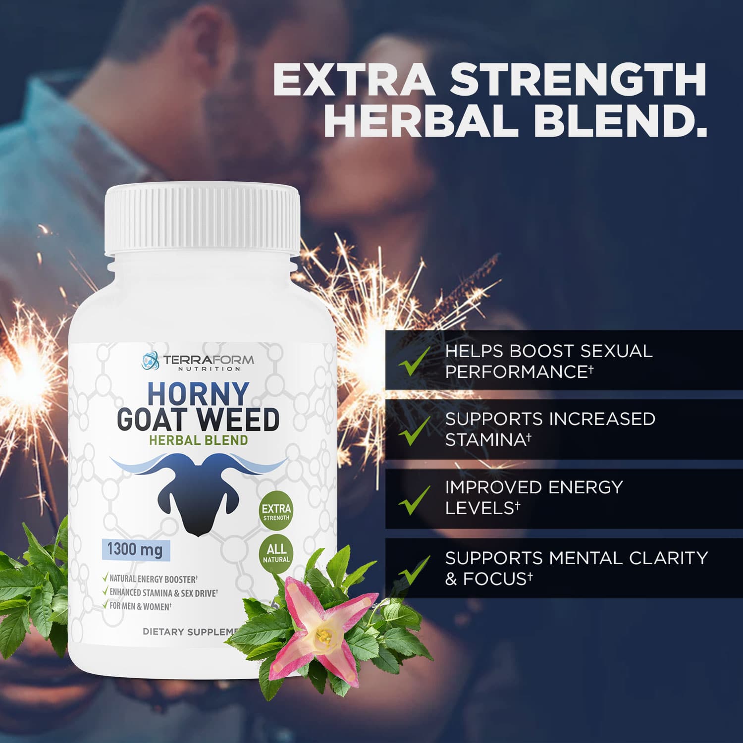 Horny Goat Weed Herbal Blend, 60 Capsules TerraForm Nutrition