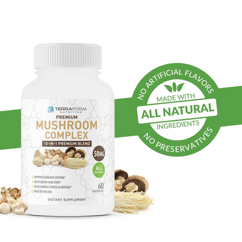 Premium Mushroom Complex 10 Powerful Mushroom Supplement 60