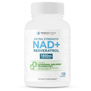 Liposomal NAD+ Resveratrol Supplement - 1500mg NAD+ & 300mg 98% Trans-Resveratrol - 60-Day Supply