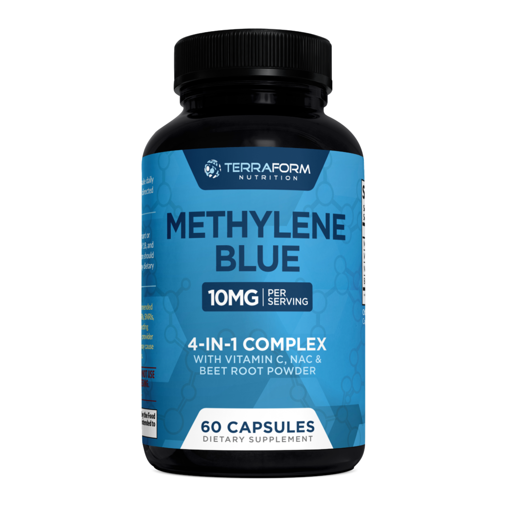 Methylene Blue Capsules 10mg - 60 Servings - TerraForm Nutrition