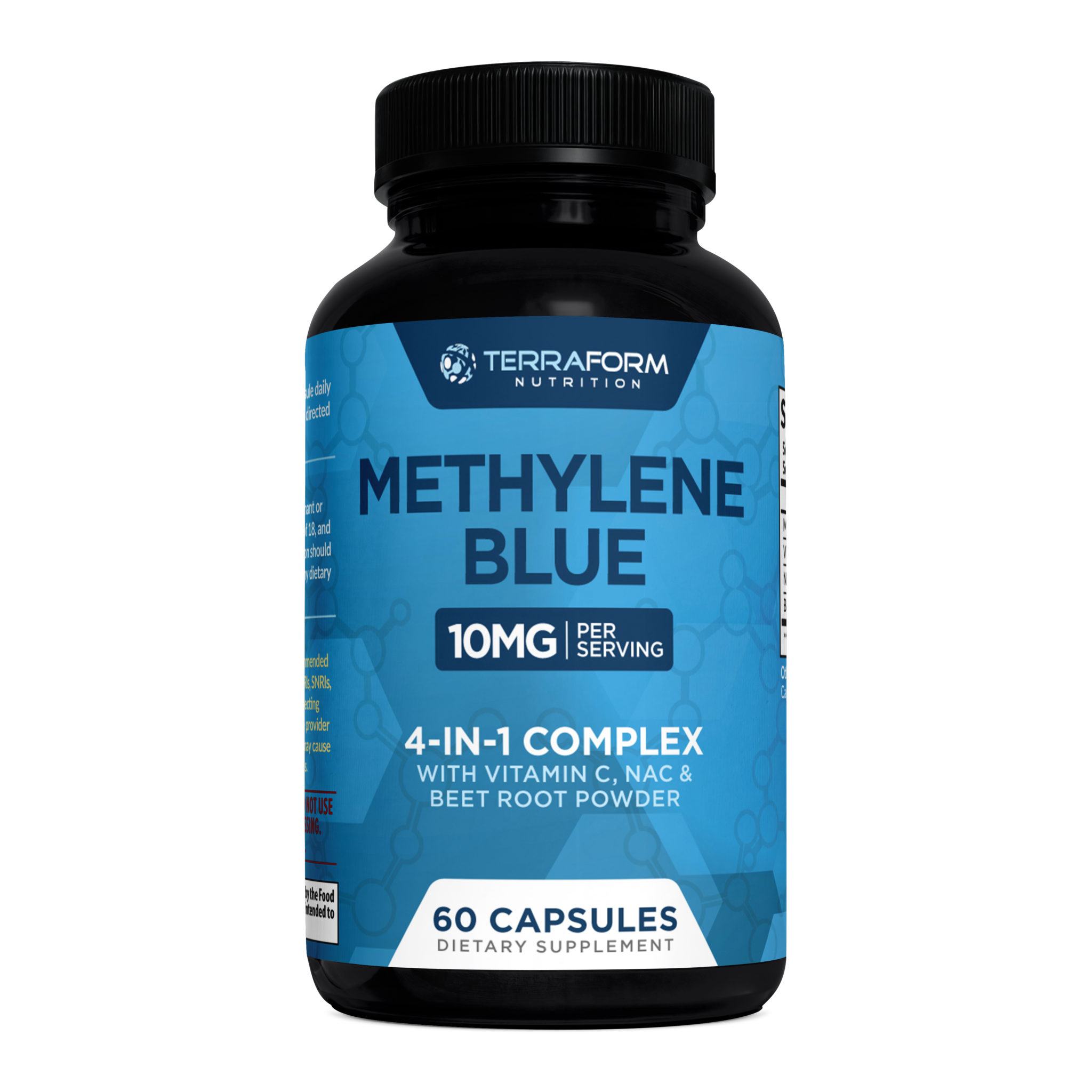 Methylene Blue Capsules 10mg - 60 Servings - TerraForm Nutrition
